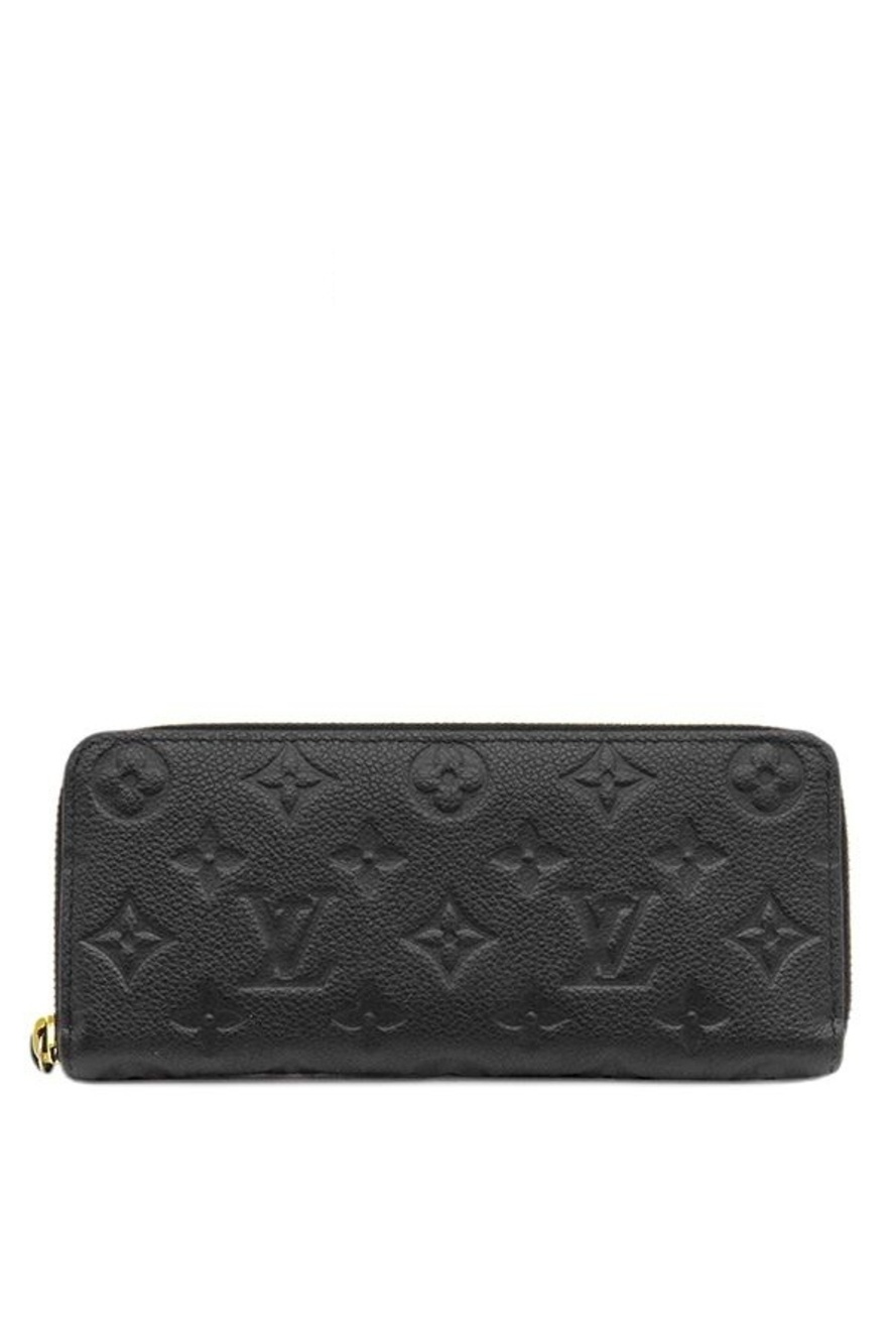 Louis Vuitton Wallet Portefeuille Clemence Monogram Empreinte Noir Gold Black